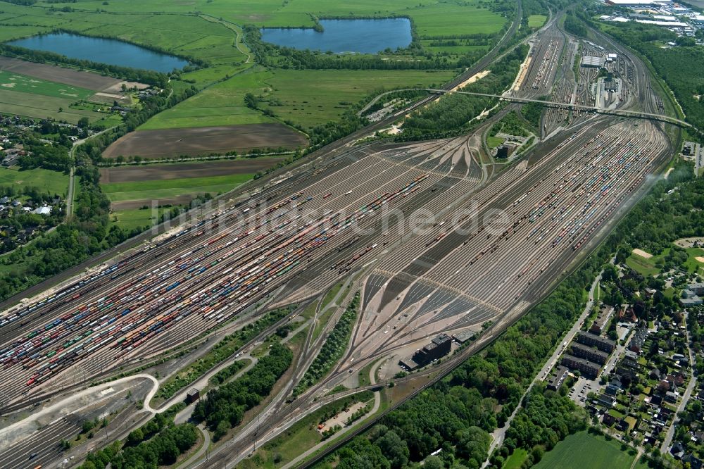 Seevetal von oben - Rangierbahnhof und Güterbahnhof Maschen der Deutschen Bahn im Ortsteil Maschen in Seevetal im Bundesland Niedersachsen, Deutschland