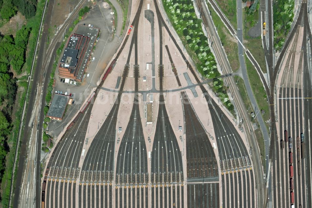 Seevetal aus der Vogelperspektive: Rangierbahnhof und Güterbahnhof Maschen der Deutschen Bahn im Ortsteil Maschen in Seevetal im Bundesland Niedersachsen, Deutschland