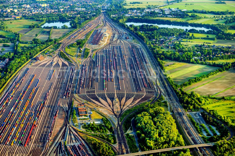 Luftbild Seevetal - Rangierbahnhof und Güterbahnhof Maschen der Deutschen Bahn im Ortsteil Maschen in Seevetal im Bundesland Niedersachsen, Deutschland