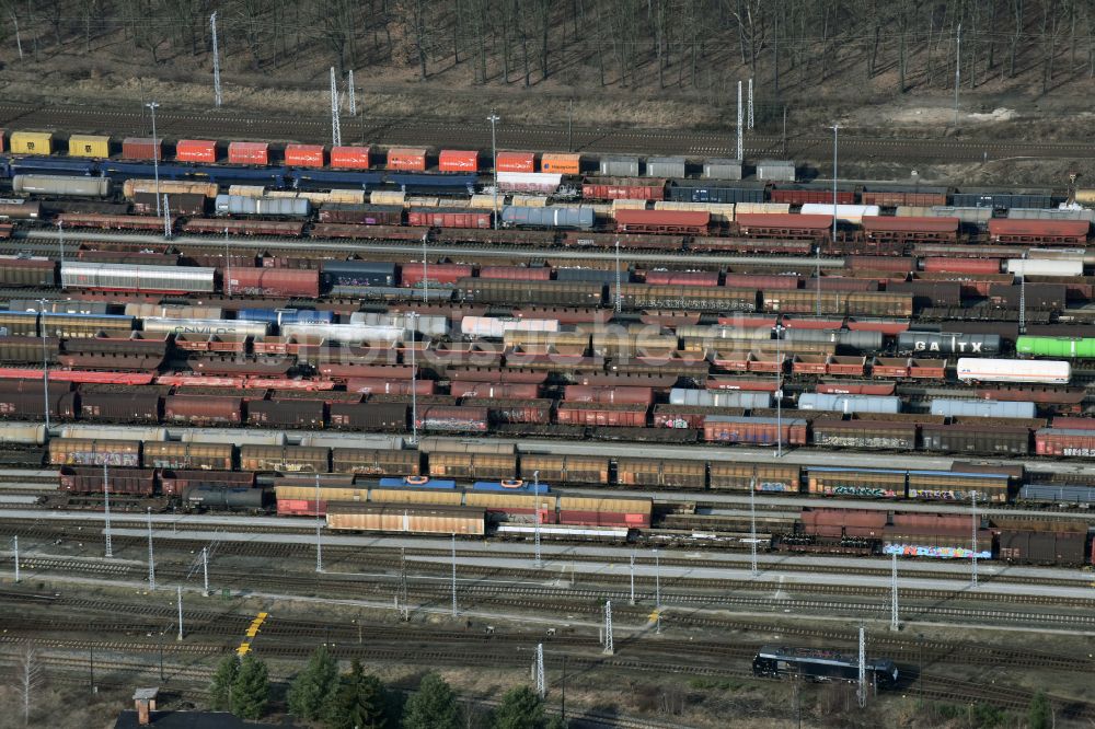 Luftbild Neuseddin - Rangierbahnhof und Güterbahnhof Seddin der Deutschen Bahn in Neuseddin im Bundesland Brandenburg