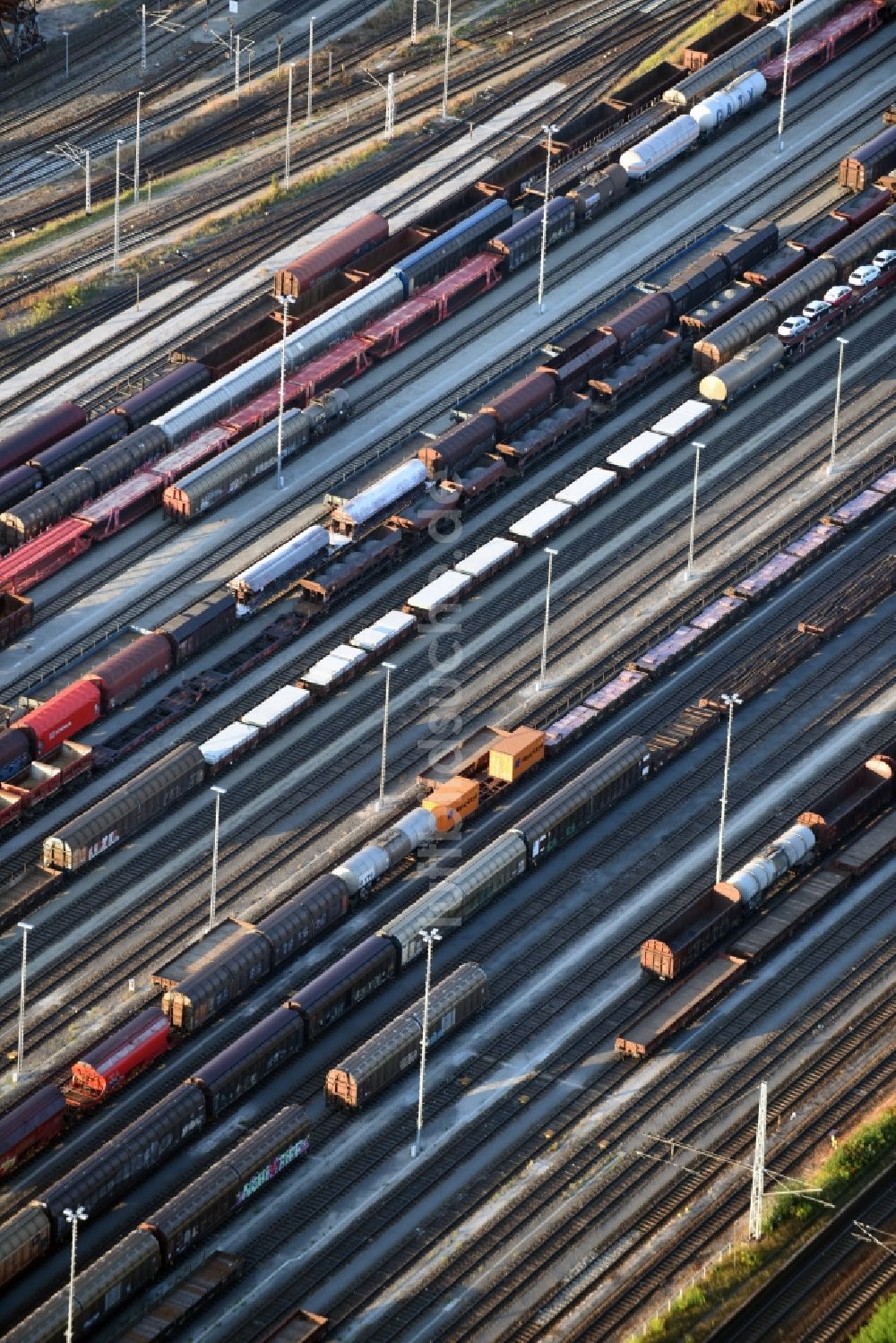 Luftbild Neuseddin - Rangierbahnhof und Güterbahnhof Seddin der Deutschen Bahn in Neuseddin im Bundesland Brandenburg