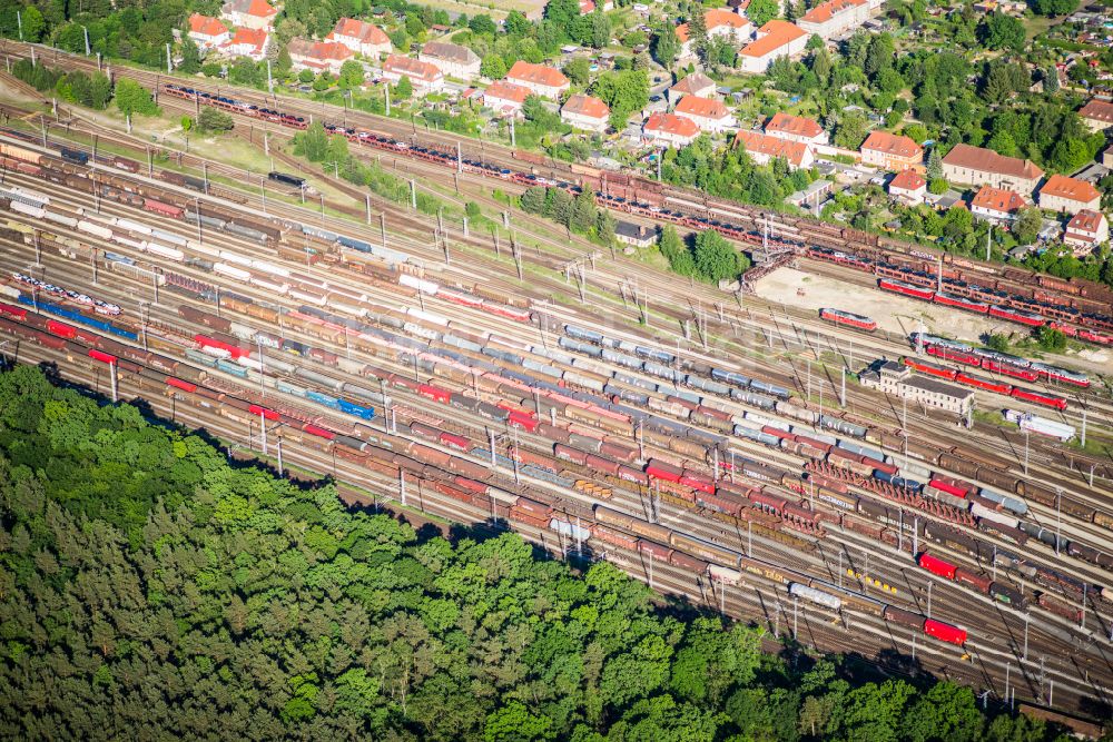 Luftbild Neuseddin - Rangierbahnhof und Güterbahnhof Seddin der Deutschen Bahn in Neuseddin im Bundesland Brandenburg