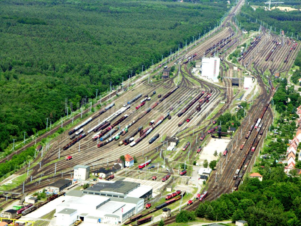 Luftbild Neuseddin - Rangierbahnhof und Güterbahnhof Seddin der Deutschen Bahn in Neuseddin im Bundesland Brandenburg