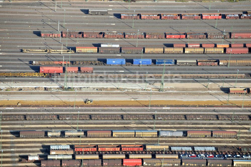 Mannheim aus der Vogelperspektive: Rangierbahnhof Mannheim in Baden-Württemberg