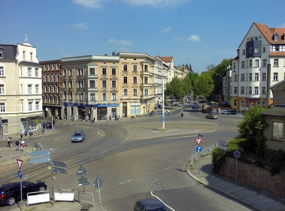 Halle (Saale) aus der Vogelperspektive: Rannischer Platz in Halle ( Saale ) im Bundesland Sachsen-Anhalt