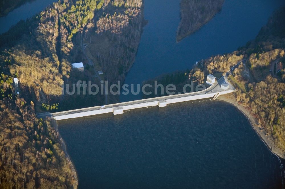 Wendefurth Hasselfelde von oben - Rappbodetalsperre und Wendefurth Pumpspeicherbecken im Harz- Gebirge bei Wendefurt - Hasselfelde im Bundesland Sachsen-Anhalt