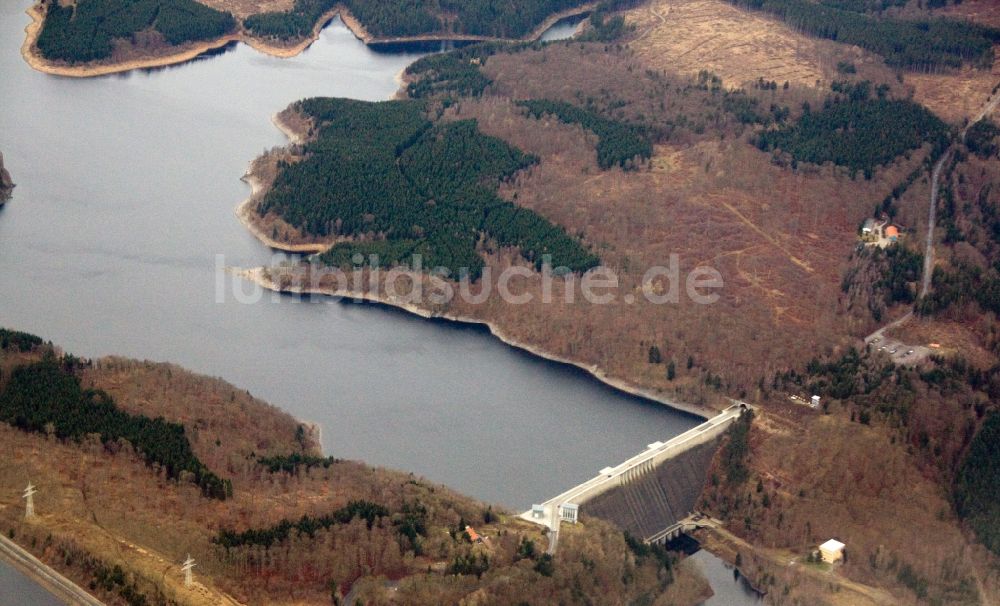 Luftbild Wendefurth Hasselfelde - Rappbodetalsperre und Wendefurth Pumpspeicherbecken im Harz- Gebirge bei Wendefurt - Hasselfelde im Bundesland Sachsen-Anhalt