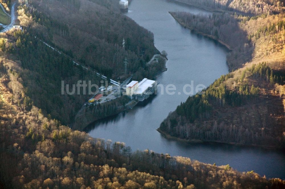 Wendefurth Hasselfelde aus der Vogelperspektive: Rappbodetalsperre und Wendefurth Pumpspeicherbecken im Harz- Gebirge bei Wendefurt - Hasselfelde im Bundesland Sachsen-Anhalt