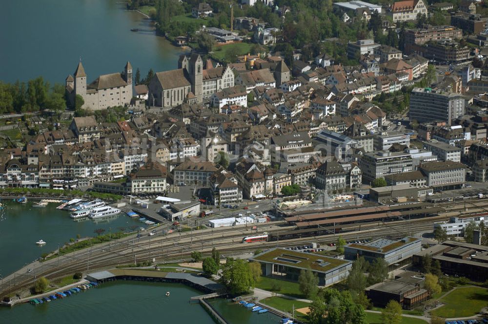 Luftbild Rapperswil - Rapperswil am Zürichsee und Obersee in der Schweiz