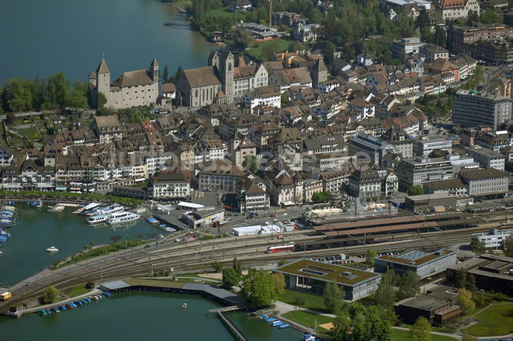 Rapperswil von oben - Rapperswil am Zürichsee und Obersee in der Schweiz