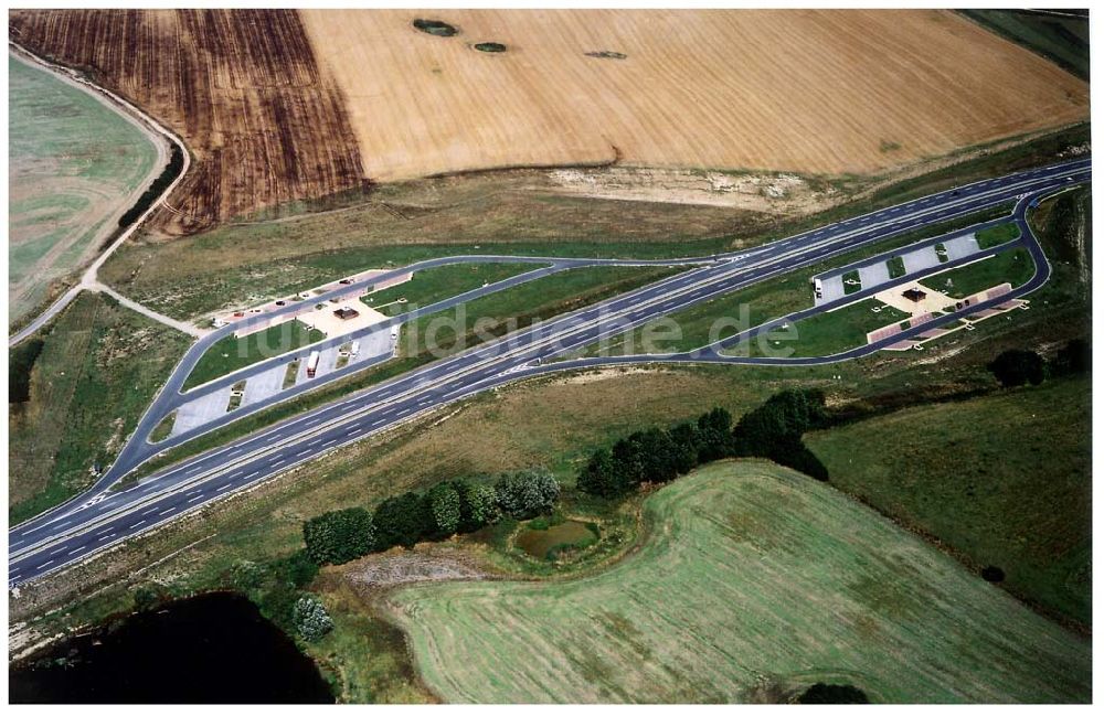 Barnekow / Mecklenburg - Vorpommern von oben - Rastplatz Barnekow an der A20 südlich von Wismar / Mecklenburg - Vorpommern