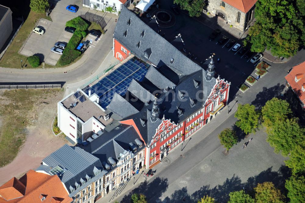 Arnstadt von oben - Rathaus von Arnstadt in Thüringen