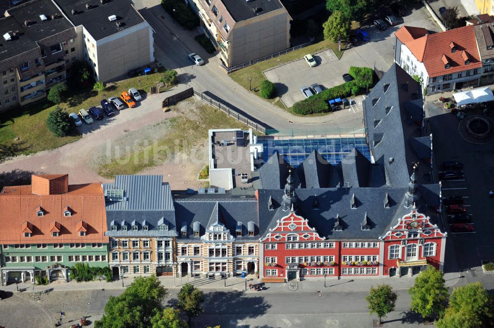 Arnstadt aus der Vogelperspektive: Rathaus von Arnstadt in Thüringen