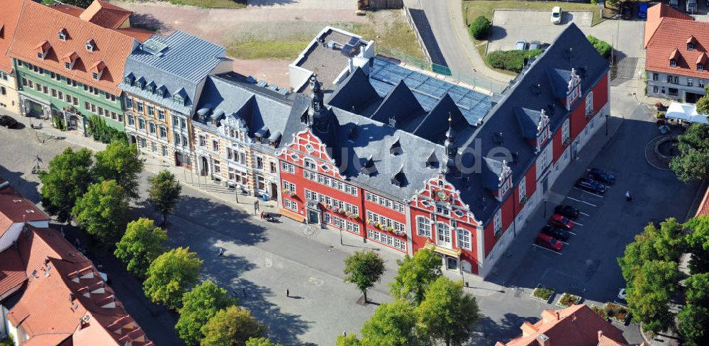 Arnstadt von oben - Rathaus von Arnstadt in Thüringen