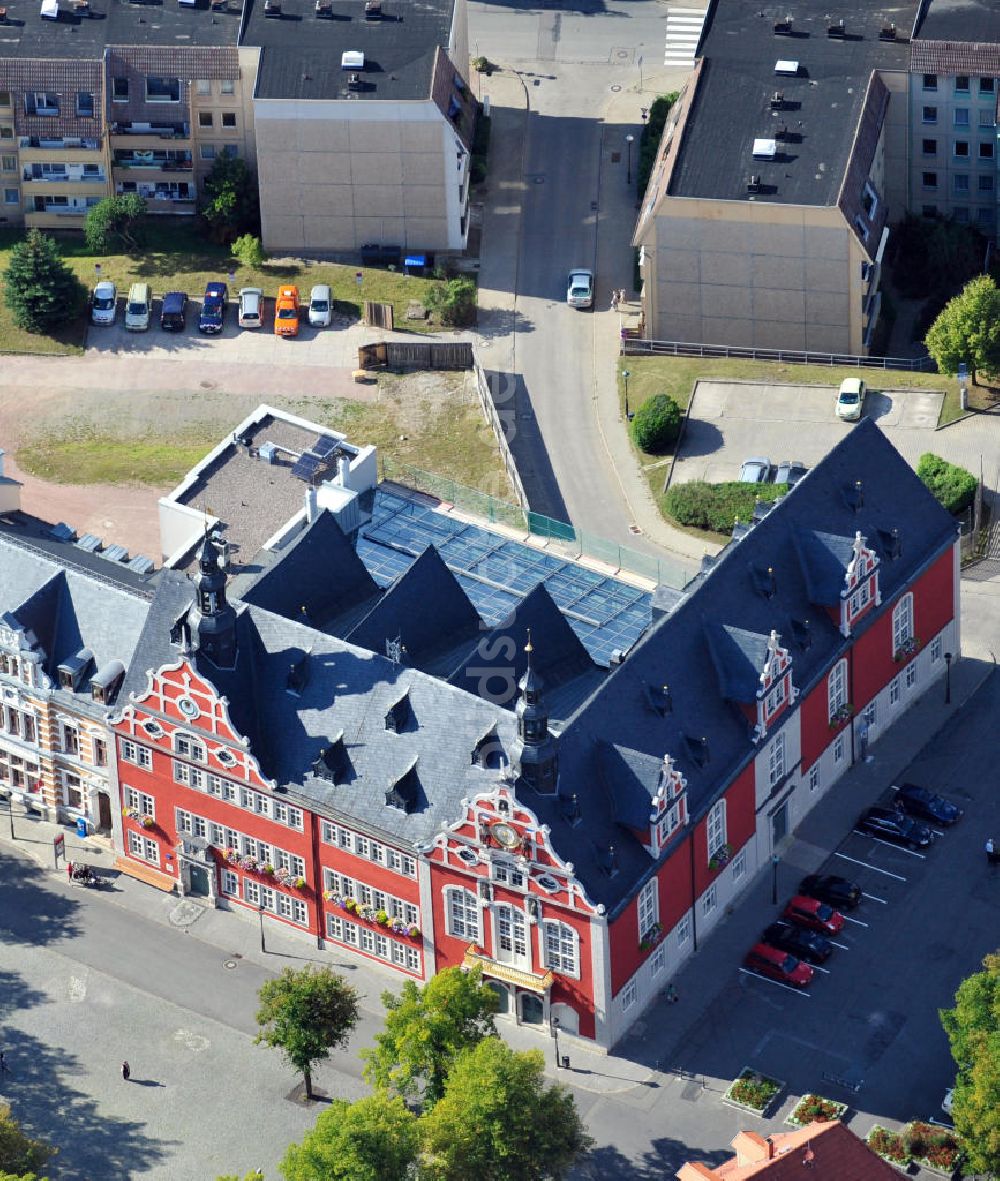 Arnstadt aus der Vogelperspektive: Rathaus von Arnstadt in Thüringen