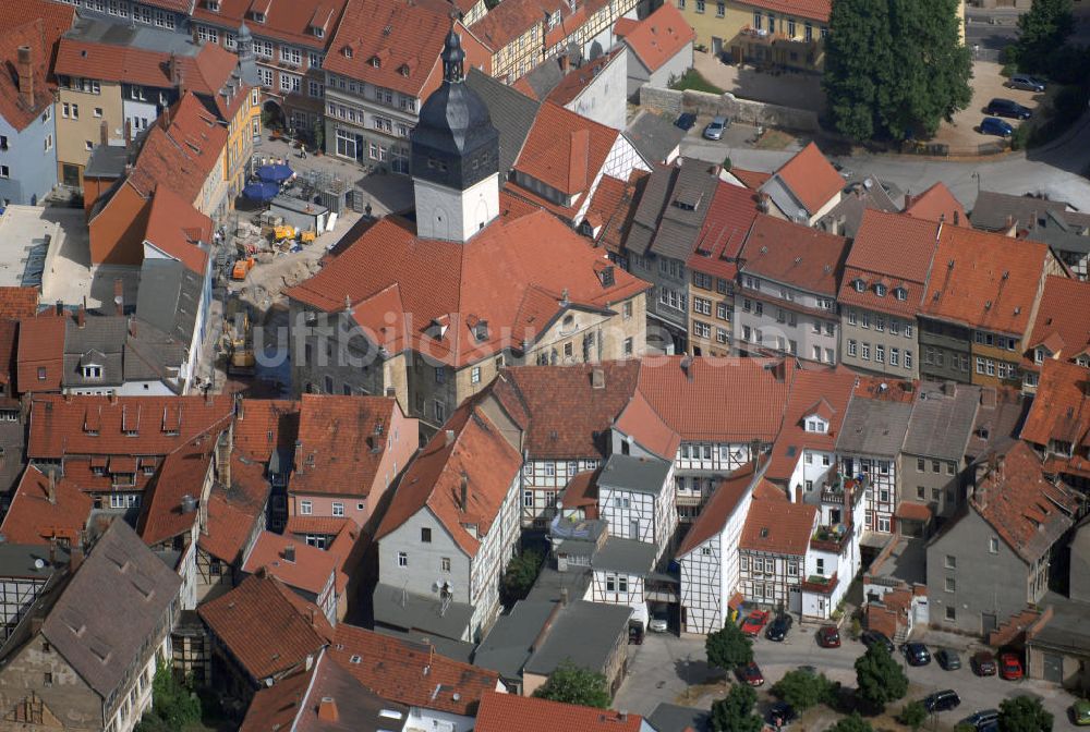 Bad Langensalza aus der Vogelperspektive: Rathaus von Bad Langensalza in Thüringen