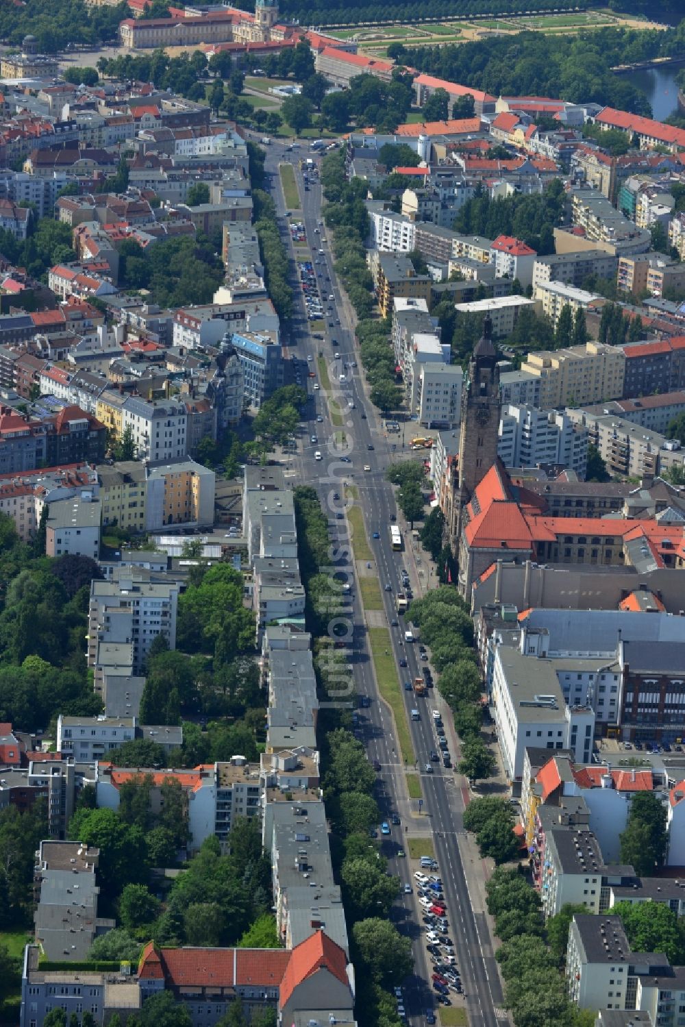 Berlin von oben - Rathaus - Bezirksamt Charlottenburg-Wilmersdorf an der Otto-Suhr-Allee in Berlin Charlottenburg