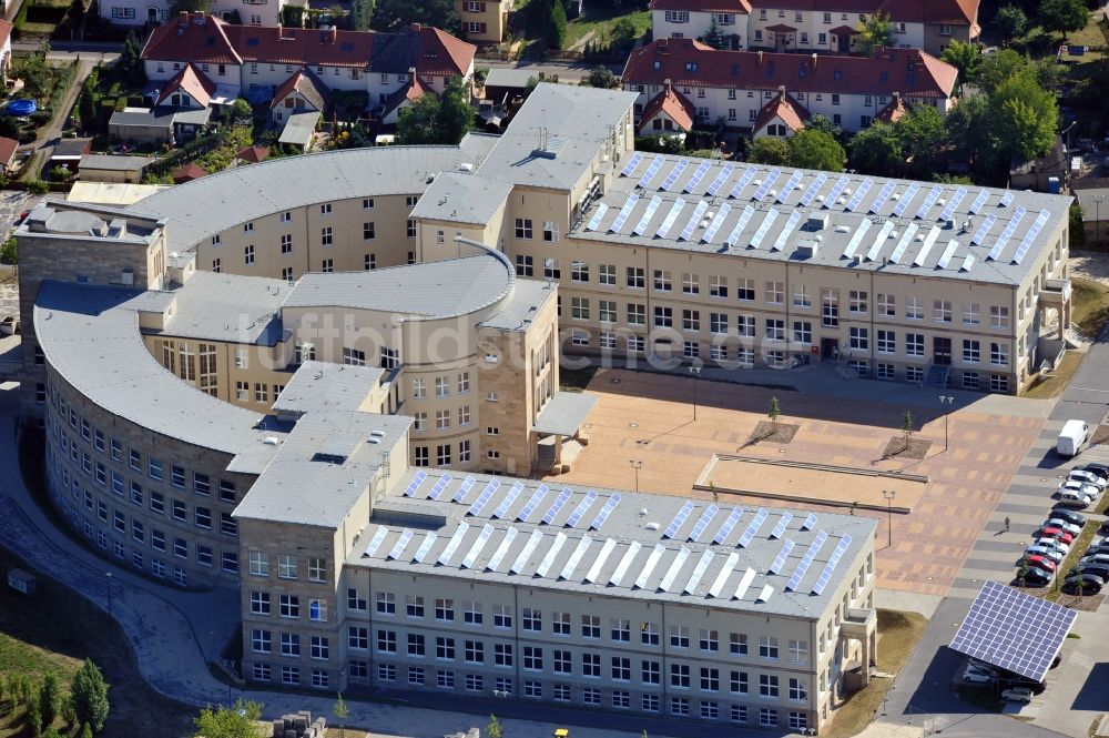 Luftaufnahme Bitterfeld-Wolfen - Rathaus Bitterfeld-Wolfen im Bundesland Sachsen-Anhalt