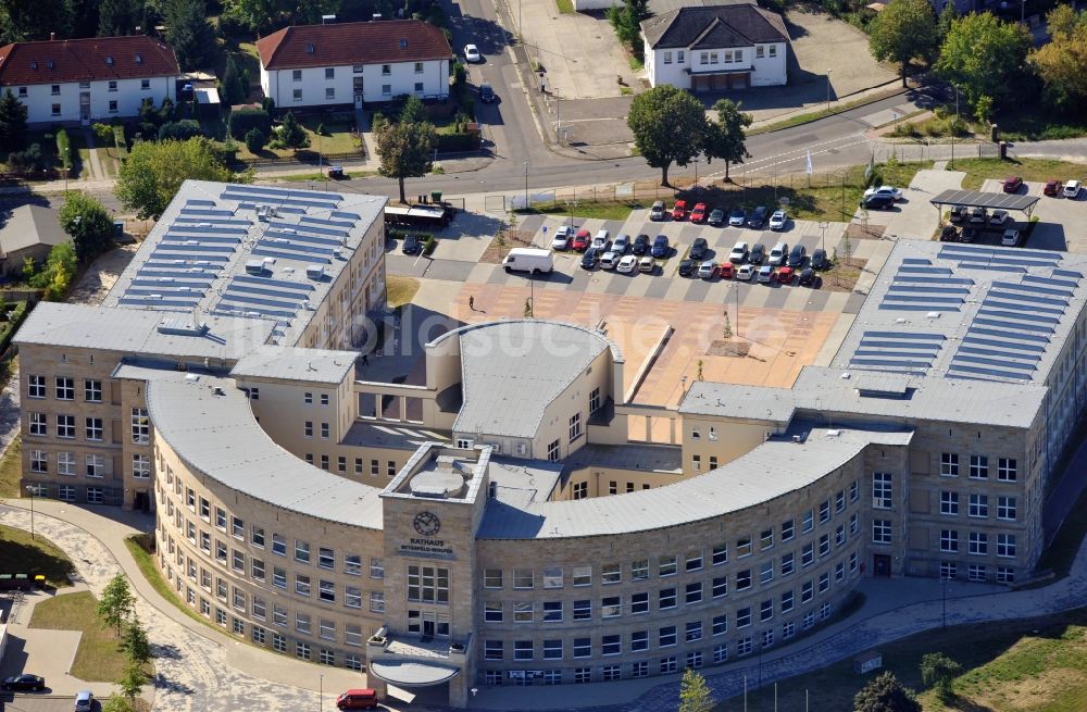 Luftbild Bitterfeld-Wolfen - Rathaus Bitterfeld-Wolfen im Bundesland Sachsen-Anhalt