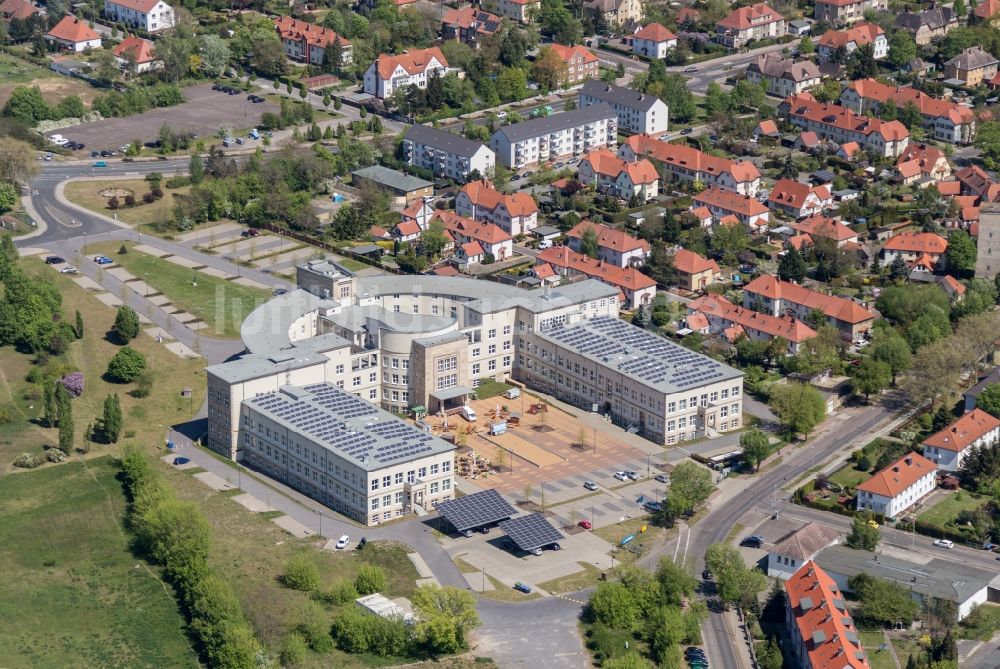 Bitterfeld-Wolfen aus der Vogelperspektive: Rathaus Bitterfeld-Wolfen im Bundesland Sachsen-Anhalt