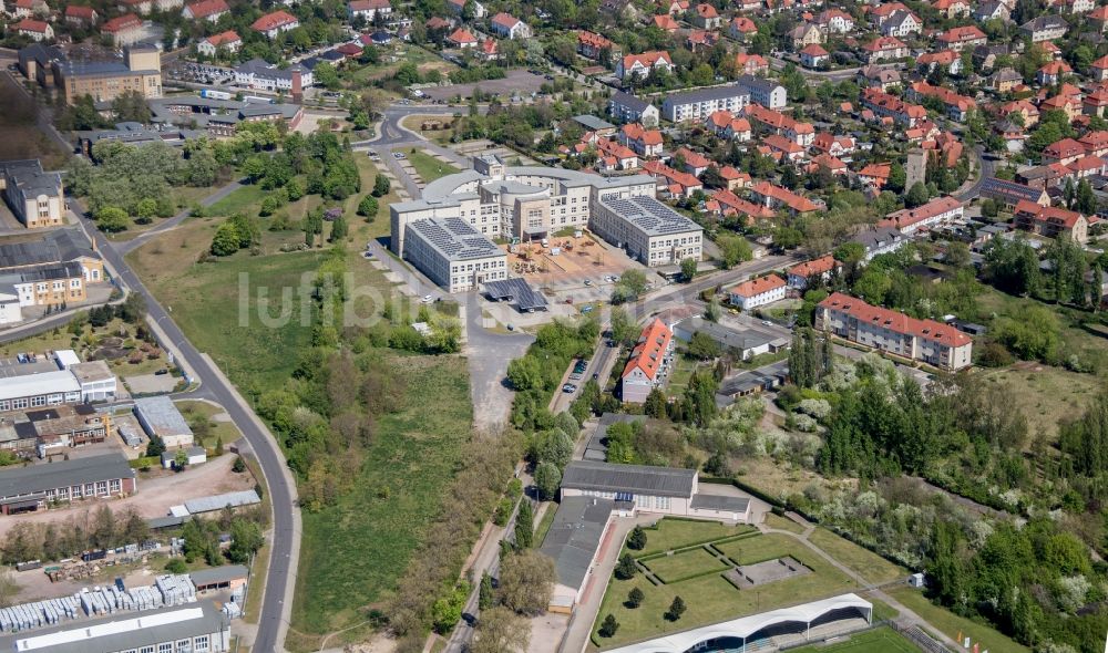 Bitterfeld-Wolfen von oben - Rathaus Bitterfeld-Wolfen im Bundesland Sachsen-Anhalt