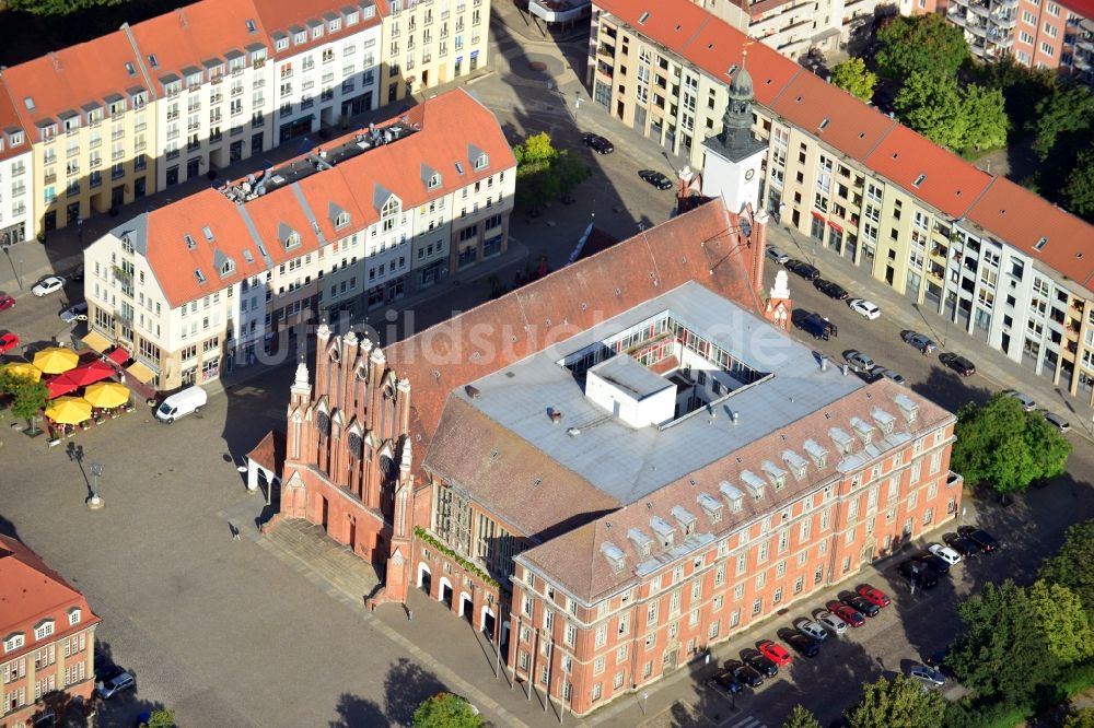 Frankfurt (Oder) von oben - Rathaus Frankfurt (Oder) im Bundesland Brandenburg