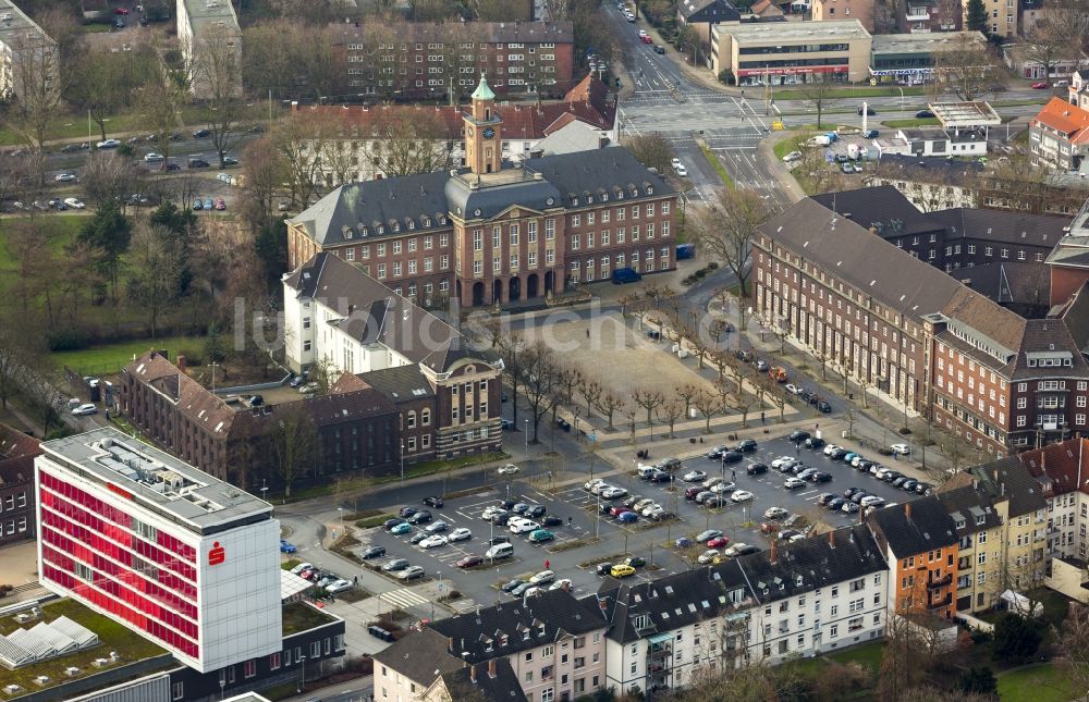 Luftbild Herne - Rathaus am Friedrich-Ebert-Platz in Herne im Bundesland Nordrhein-Westfalen