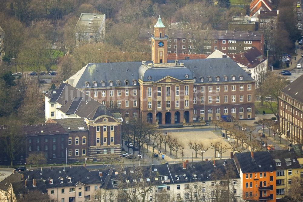 Luftaufnahme Herne - Rathaus am Friedrich-Ebert-Platz in Herne im Bundesland Nordrhein-Westfalen