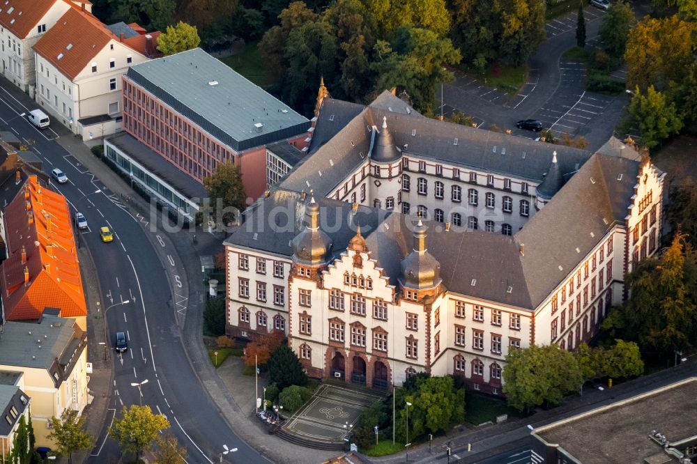 Hamm von oben - Rathaus Hamm im Bundesland Nordrhein-Westfalen