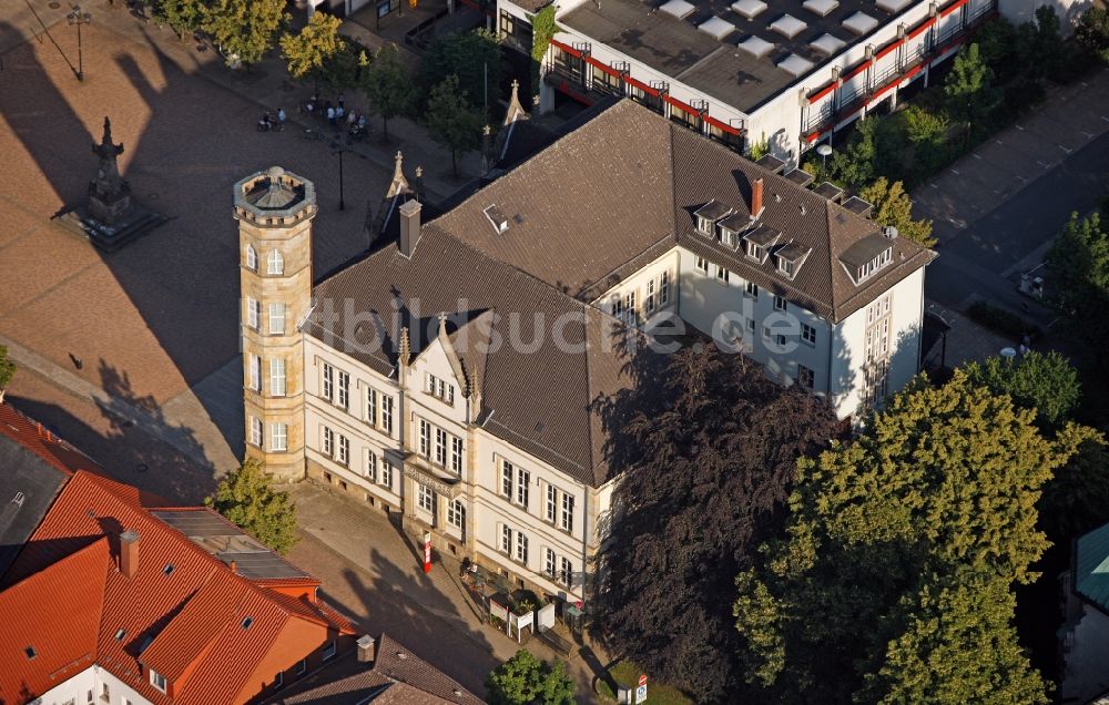 Horn-Bad Meinberg aus der Vogelperspektive: Rathaus in Horn-Bad Meinberg im Bundesland Nordrhein-Westfalen