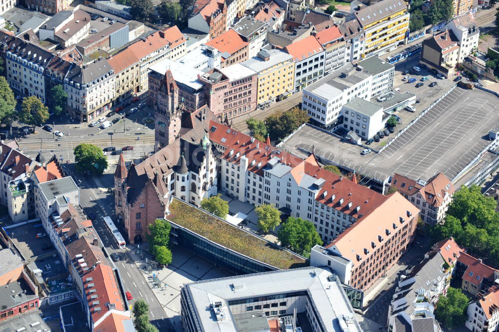 Saarbrücken von oben - Rathaus St. Johann in Saarbrücken im Saarland