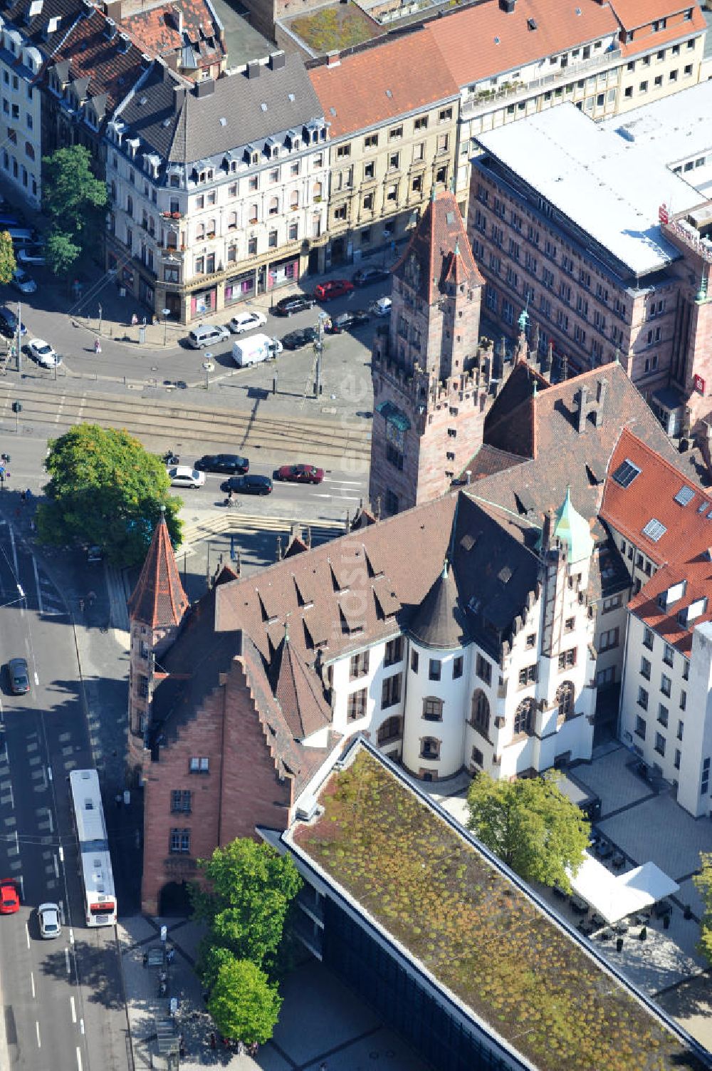 Saarbrücken von oben - Rathaus St. Johann in Saarbrücken im Saarland