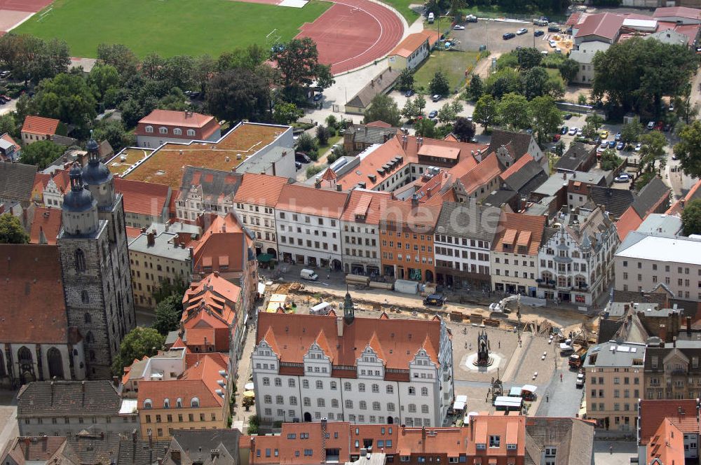 Lutherstadt Wittenberg von oben - Rathaus in Lutherstadt Wittenberg