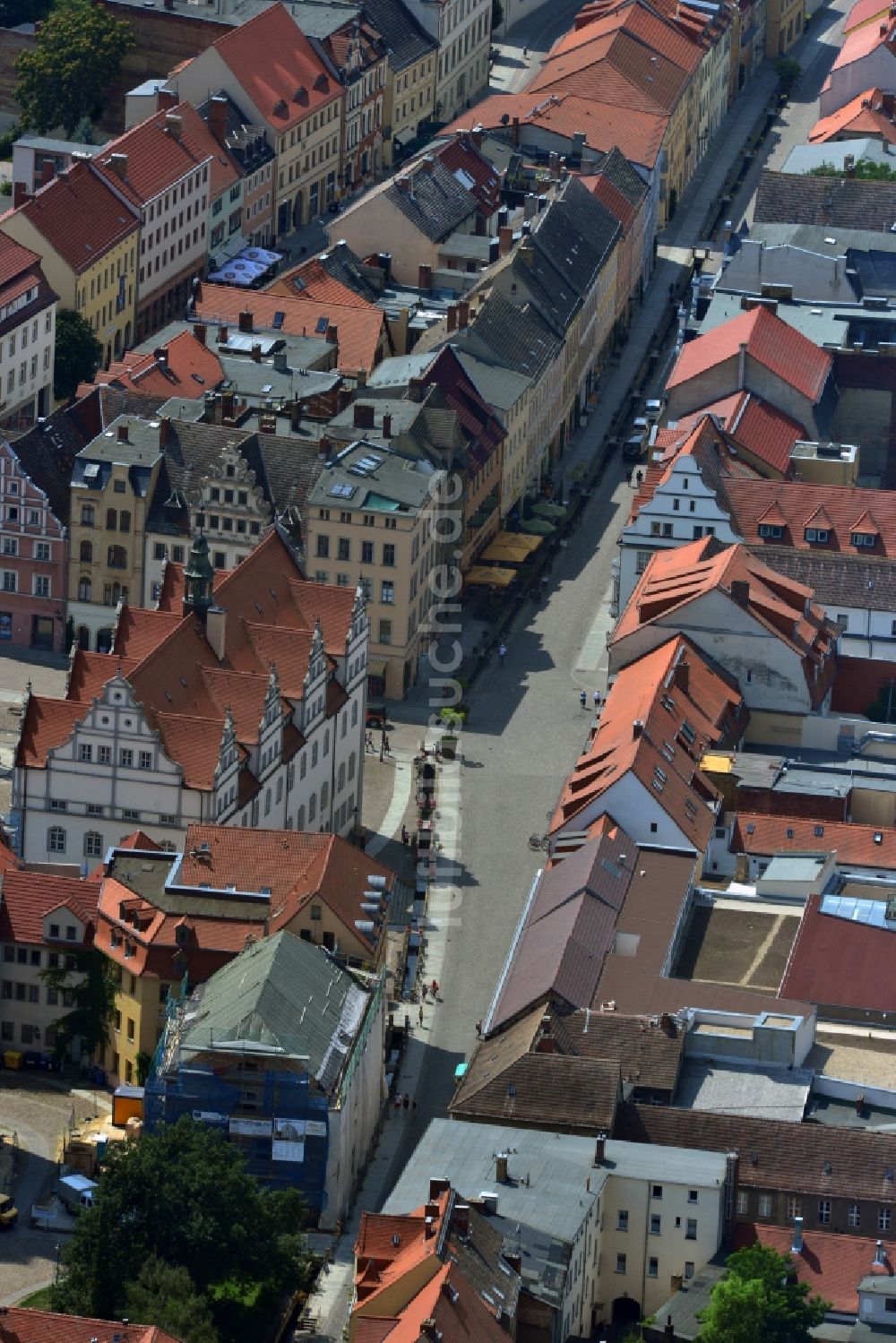 Lutherstadt Wittenberg von oben - Rathaus von Lutherstadt Wittenberg im Bundesland Sachsen-Anhalt