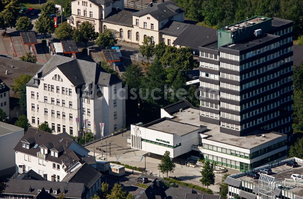 Luftbild Olpe - Rathaus Olpe und das Stadtarchiv Altes Lyzeum in Olpe im Bundesland Nordrhein-Westfalen