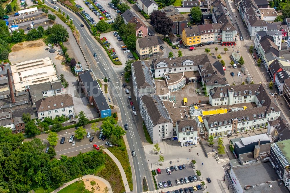 Luftaufnahme Heiligenhaus - Rathaus-Passage, Bürgerbüro und Rathaus in der Innenstadt von Heiligenhaus im Ruhrgebiet im Bundesland Nordrhein-Westfalen