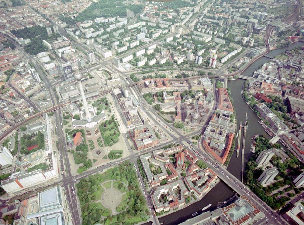 Luftbild Berlin - Rathaus-Passagen der WBM in Berlin-Mitte