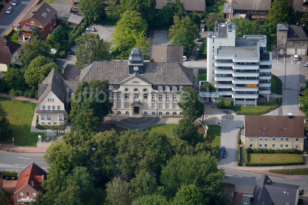 Selm OT Bork aus der Vogelperspektive: Rathaus Selm im Ortsteil Bork im Bundesland Nordrhein-Westfalen