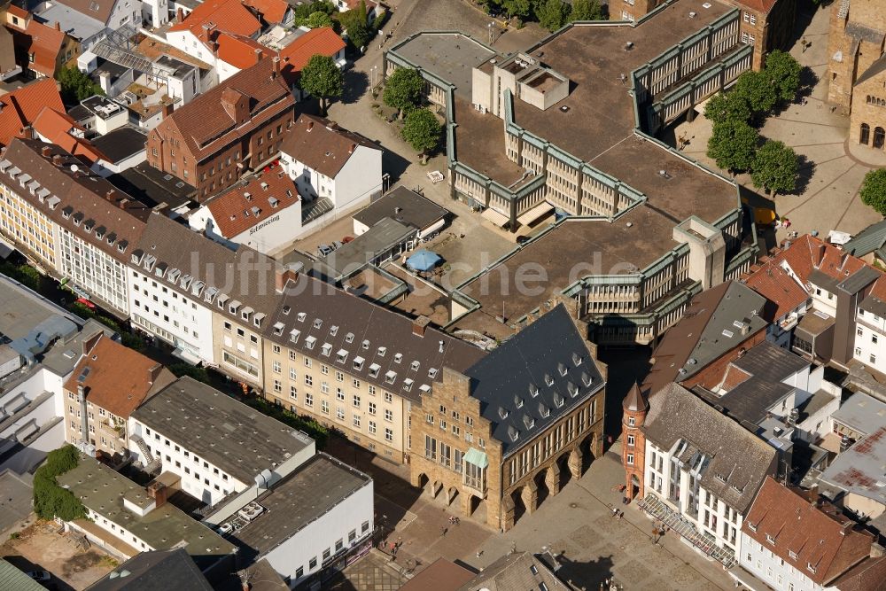 Luftaufnahme Minden - Rathaus und Stadtverwaltung in Minden im Bundesland Nordrhein-Westfalen