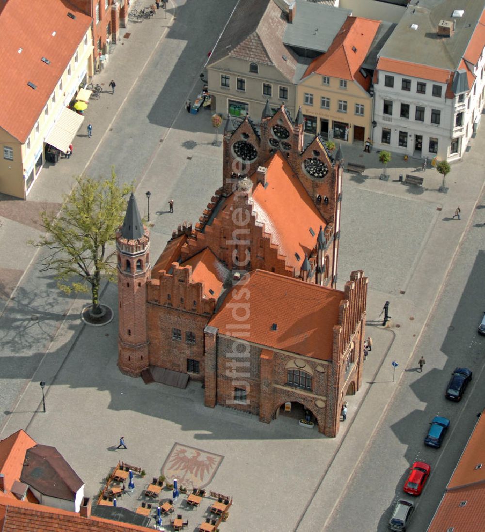 Tangermünde aus der Vogelperspektive: Rathaus Tangermünde