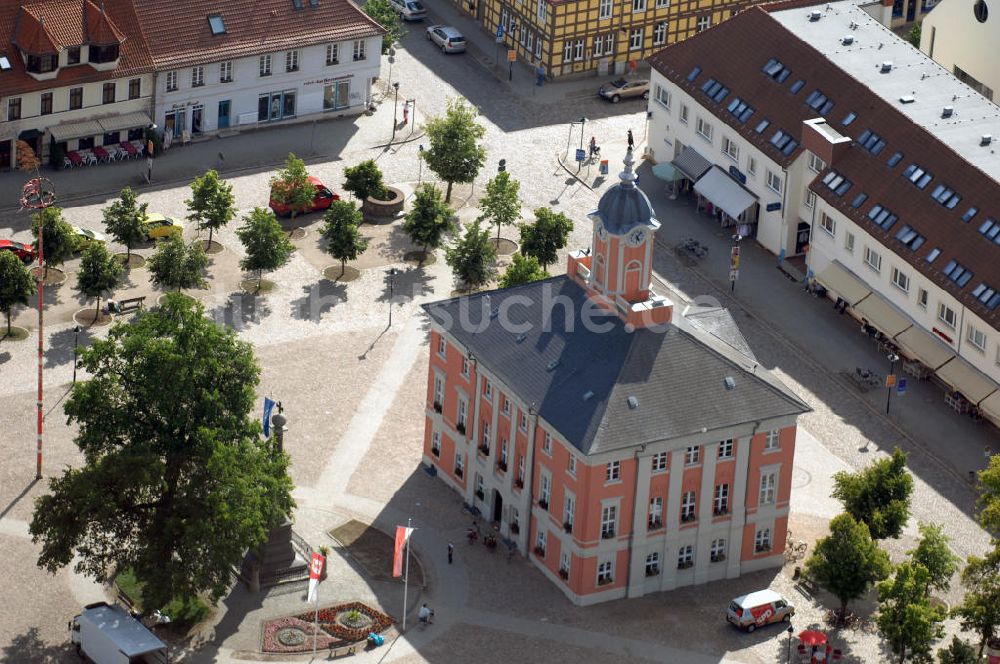 TEMPLIN von oben - Rathaus Templin