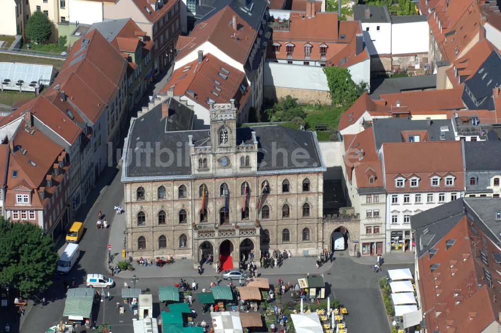 Weimar aus der Vogelperspektive: Rathaus Weimar