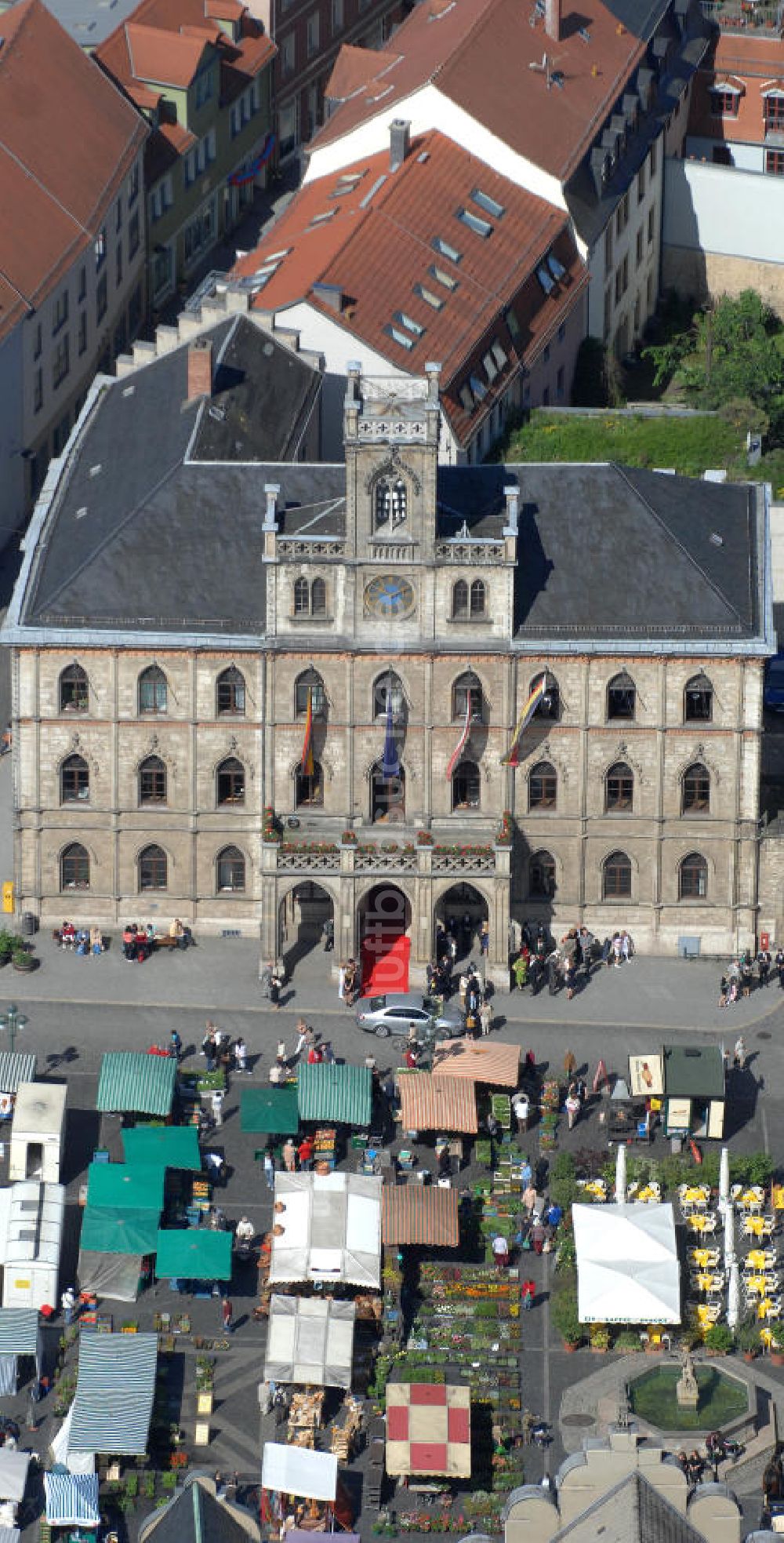 Weimar aus der Vogelperspektive: Rathaus Weimar