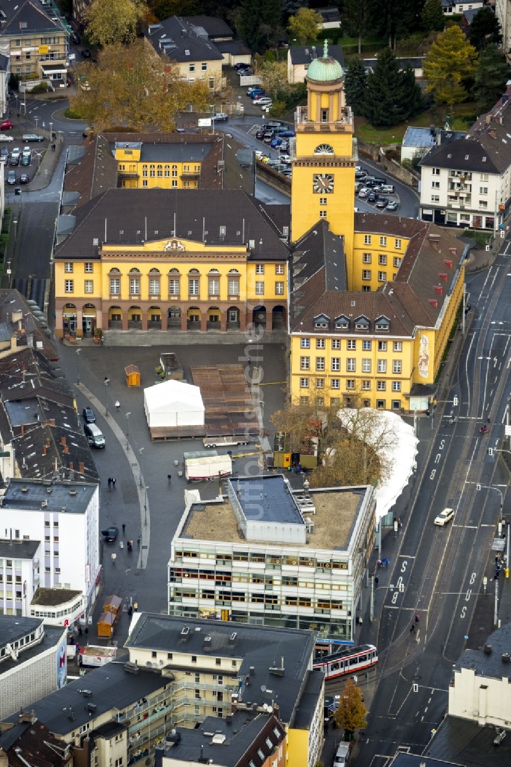 Luftaufnahme Witten - Rathaus in Witten im Bundesland Nordrhein-Westfalen