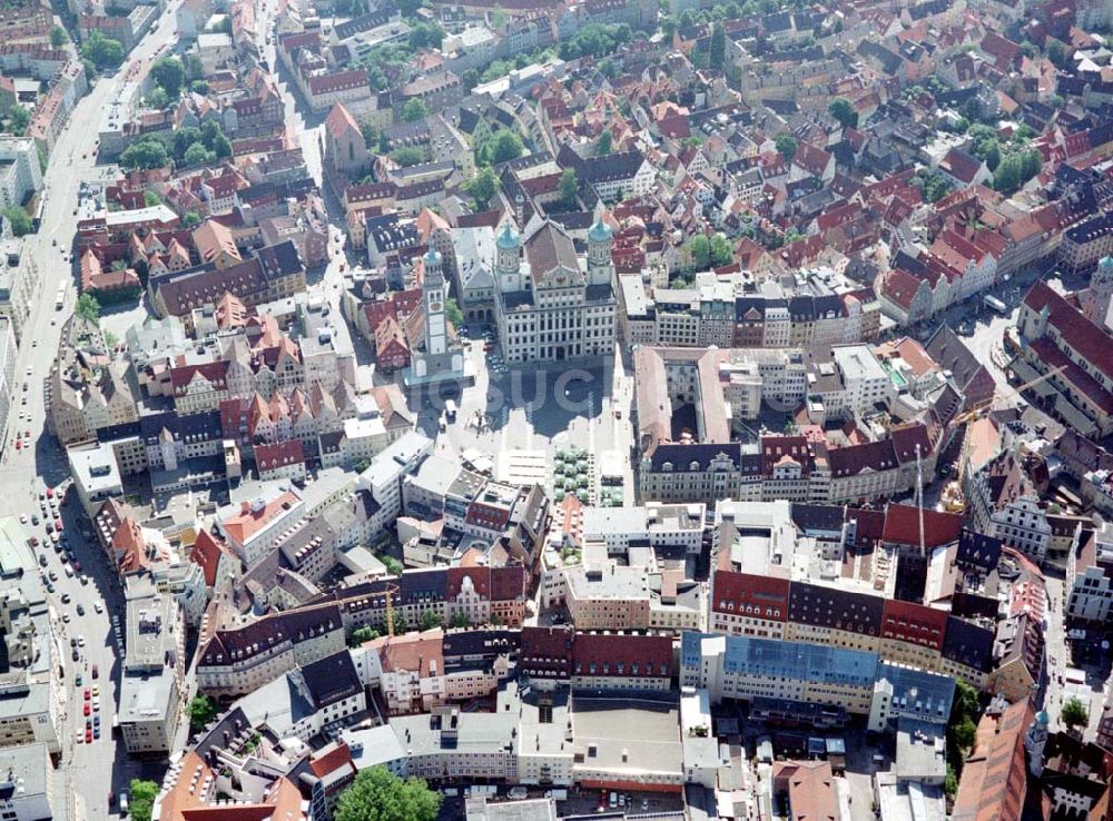 Luftbild Augsburg / Bayern - Rathausplatz in Augsburg / Bayern.