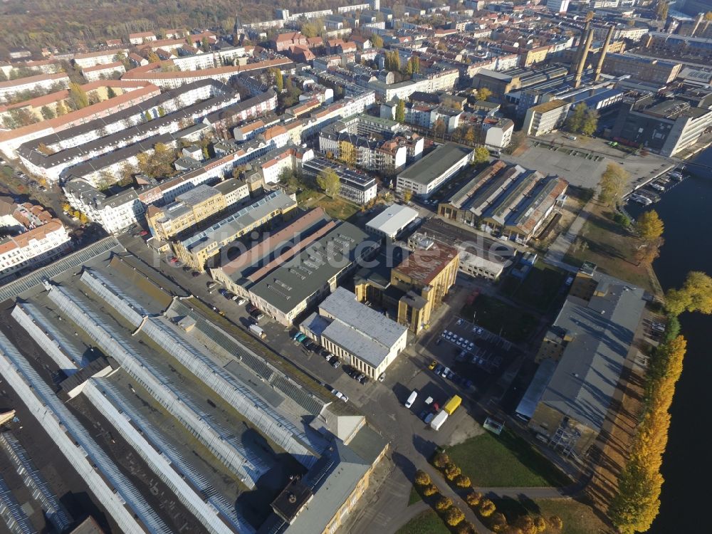 Berlin aus der Vogelperspektive: Rathenau-Hallen in Berlin