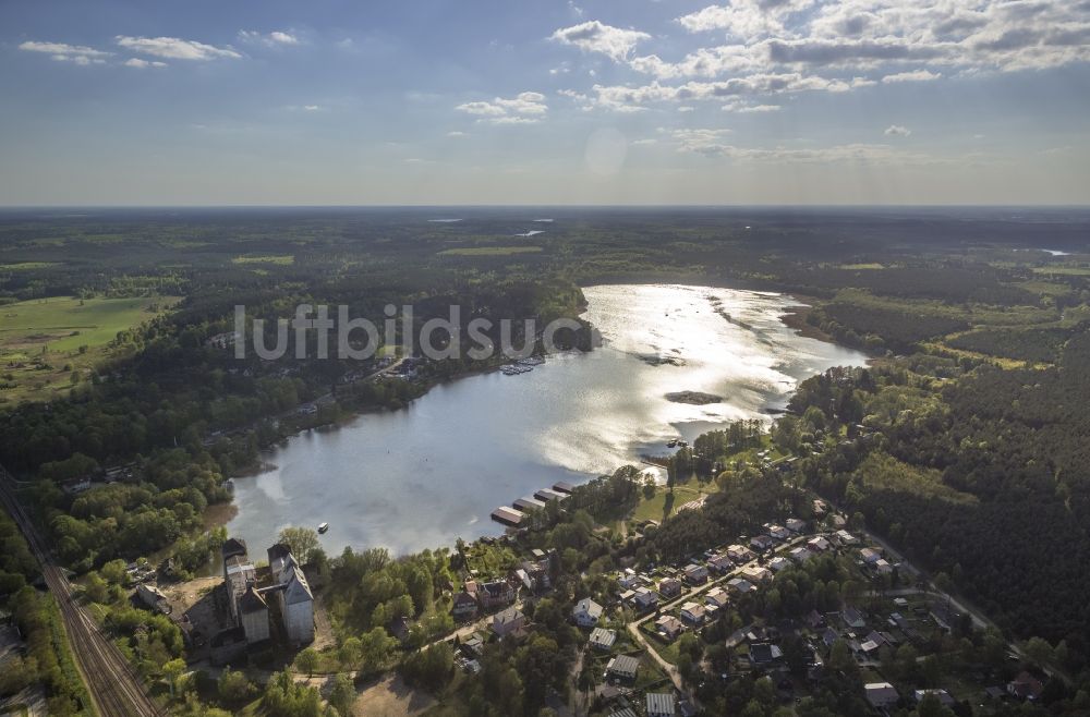 Fürstenberg/Havel aus der Vogelperspektive: Röblinsee in Fürstenberg/Havel im Bundesland Brandenburg