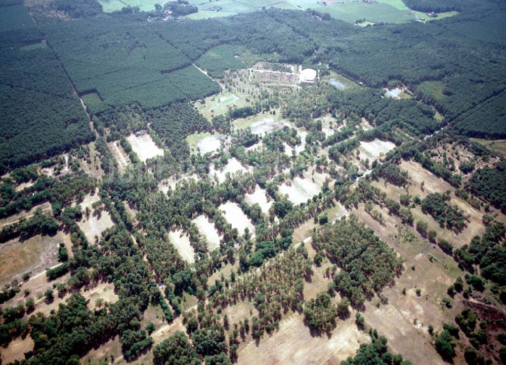 Luftaufnahme Drachhausen / Brandenburg - Re- naturiertes, ehemaliges Kasernengelände bei Drachhausen in Brandenburg