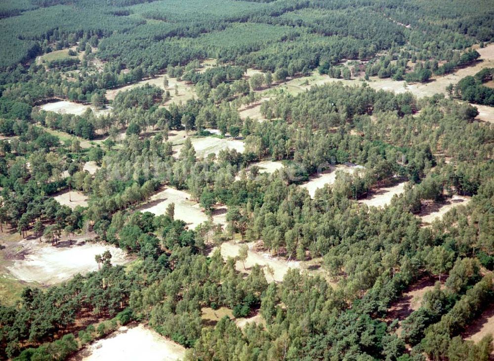 Drachhausen / Brandenburg von oben - Re- naturiertes, ehemaliges Kasernengelände bei Drachhausen in Brandenburg