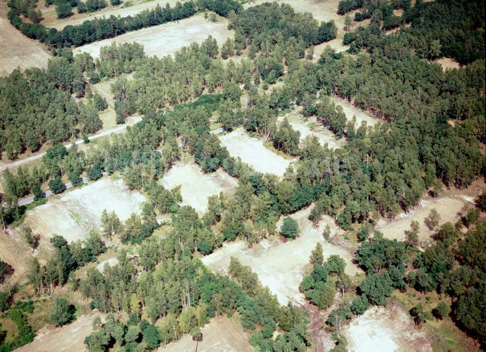 Luftaufnahme Drachhausen / Brandenburg - Re- naturiertes, ehemaliges Kasernengelände bei Drachhausen in Brandenburg